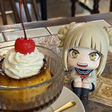 Anime Nendoroid collectible figures featuring Bakugou Katsuki, Midoriya Izuku, Todoroki Shoto, and Toga Himiko