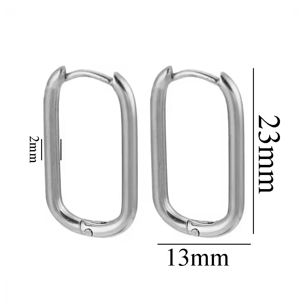 Six-piece stainless steel textured hoop earrings for DIY jewelry making by HSF Marketplace