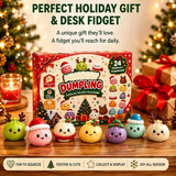 HSF Marketplace Christmas squishy advent calendar with 24-day countdown, dumpling-shaped sensory toys and festive decor