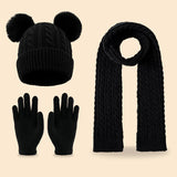 Children's winter tassel scarf, hat and gloves set for ages 3-14 by HSF Marketplace