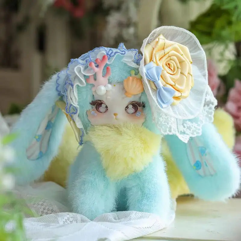 Tutulong Fluffy Shore Series fantasy creature plush pendant blind box collectible with vinyl face detail