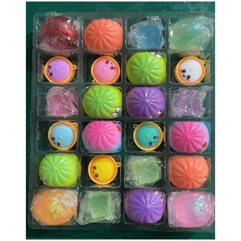 Squishy Bun Advent Calendar by HSF Marketplace with 24 mystery sensory stress relief toys