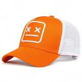 Unisex crying face embroidery baseball cap for summer style, HSF Marketplace women's hat