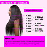 Kinky straight 16-inch real human hair clip-in extensions by HSF Marketplace