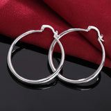925 sterling silver hoop earrings for women, trendy and elegant design by HSF Marketplace