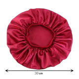 Satin bonnet sleep cap for curly hair in black, HSF Marketplace hair styling tool