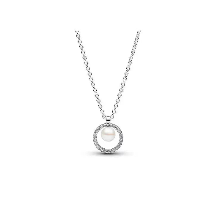 Silver heart pendant necklace with zircon accents, S925 pure silver jewelry, suitable for women’s charms and DIY beaded designs.