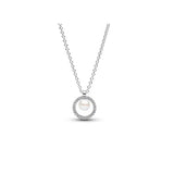 Silver heart pendant necklace with zircon accents, S925 pure silver jewelry, suitable for women’s charms and DIY beaded designs.