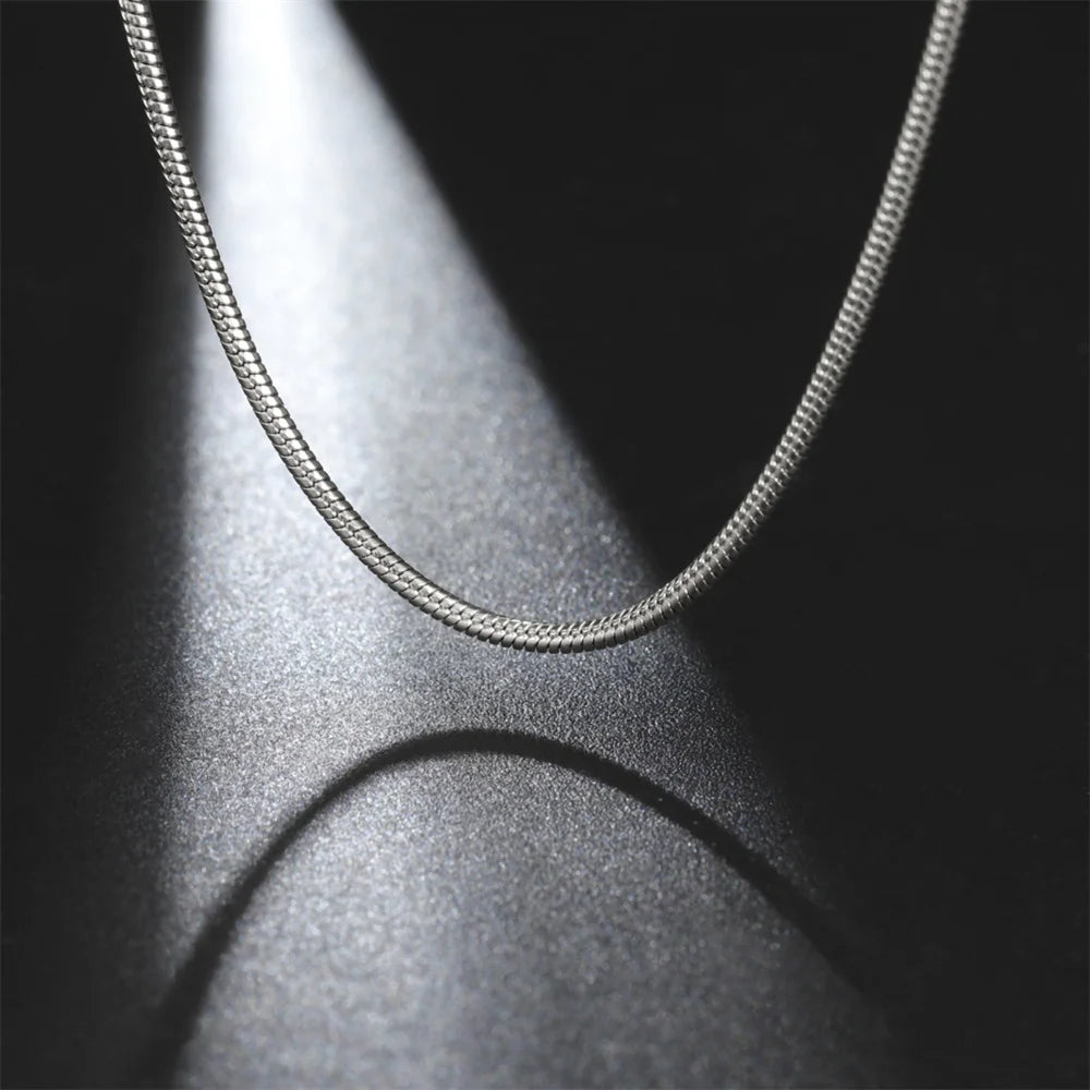 HSF Marketplace stainless steel round snake chain necklace for unisex fashion