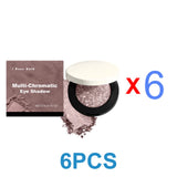 Rose gold shimmer eyeshadow palette with natural glow shades in a portable compact for travel, office, or party makeup