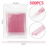 Set of 500/1000PCS HSF Marketplace micro brushes for eyelash extensions, crystal swabs, and lash application tools.