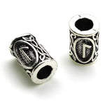 10Pcs/Lot Viking Rune Beads Alloy Tube Spacer Beads Hair Braid Beard Dreadlock Beads Knife Beads Pendant for DIY Jewelry Making