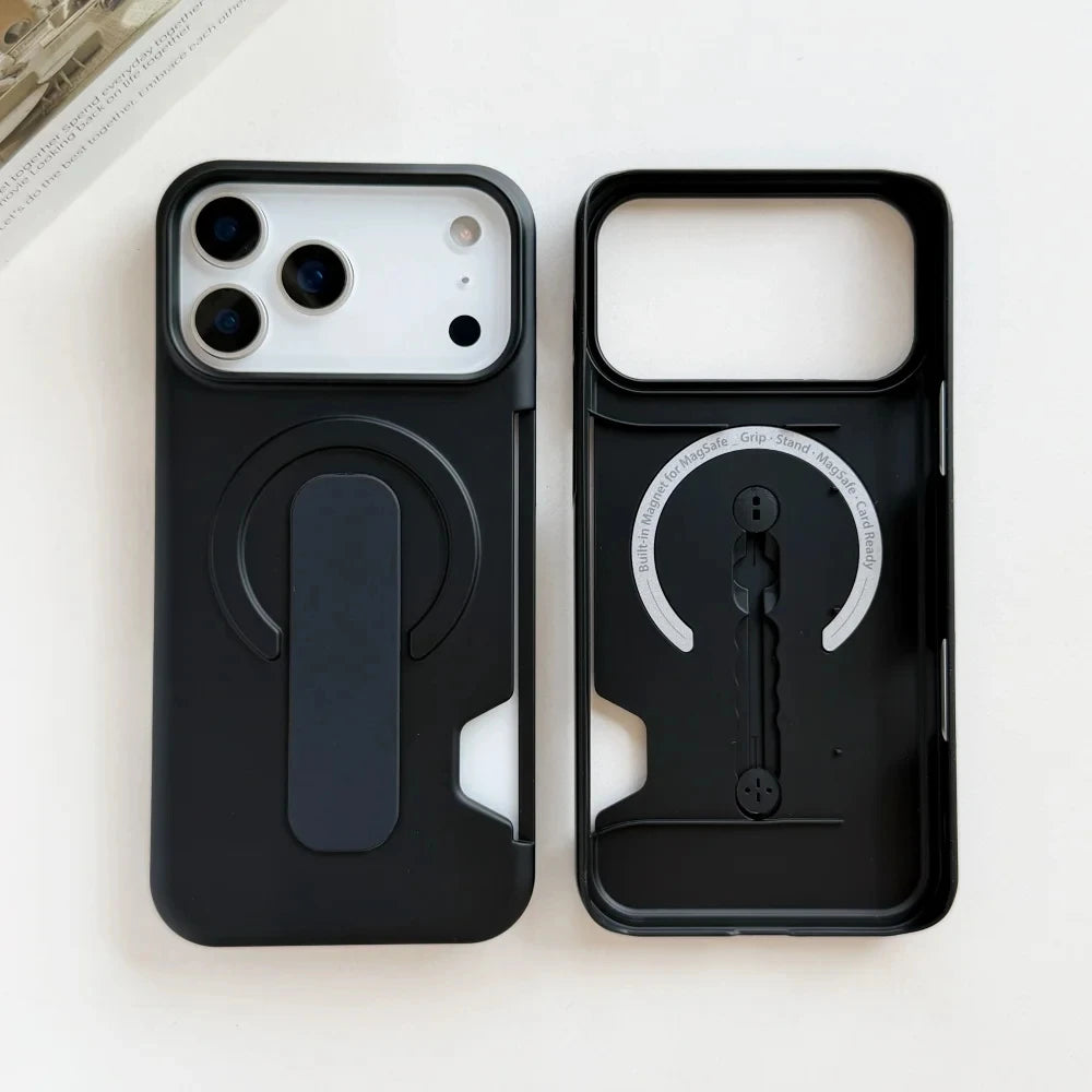 Magnetic card holder kickstand case for iPhone 17 Pro Max by HSF Marketplace