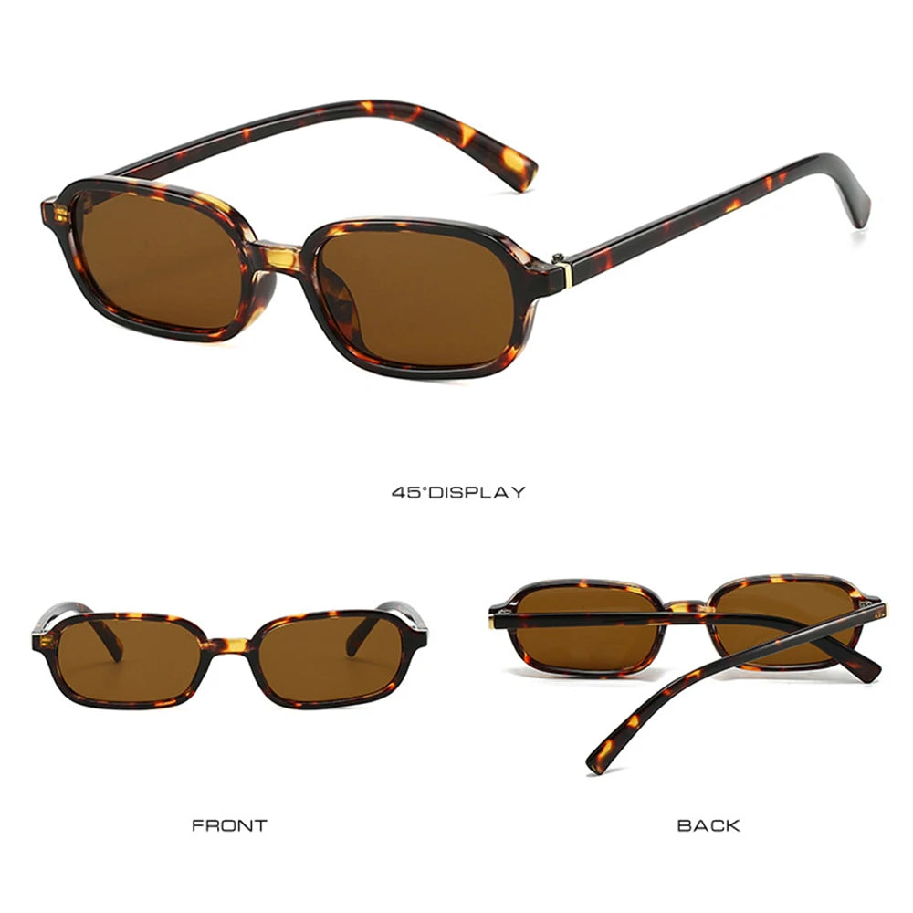 Vintage KLASSNUM sunglasses by HSF Marketplace featuring trendy rectangle UV400 sun glasses for men and women, small square eyepiece.