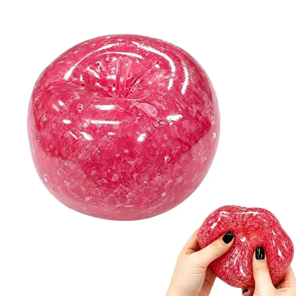 New Apple Slushie Squishy Fidget Toy Crunchy Moldable Non-Bounce Sensory Stress Reliever Medium Grip Strength Slow Rising Gift