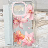 Pink lily flower phone case for iPhone 11 to 17 models by HSF Marketplace