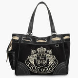 Large-capacity ladies tote bag with vintage embroidery, velvet material, and shoulder strap, ideal for shopping and casual outings.
