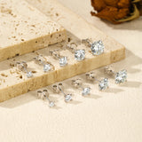 MODIAN D color moissanite stud earrings in 925 sterling silver, sparkling wedding jewelry for women