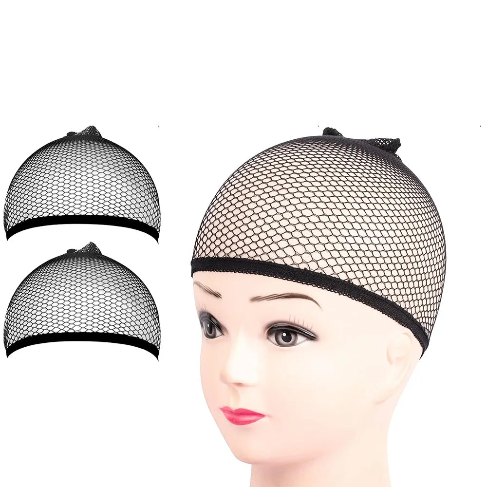 Black Mesh Wig Cap Net, Closed End Hair Mesh Net, Liner Weaving Caps for Women, Men, Kids, Wig Caps for Halloween, Cosplay