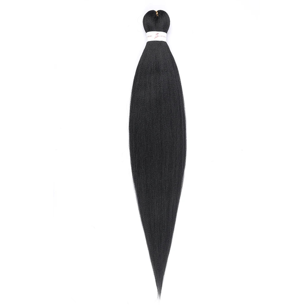 Pre-stretched Braids Hair Professional Itch Free Hot Water Setting Synthetic Fiber Ombre Yaki Texture Braid Hair Extensions