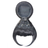 Clip-in synthetic hair bun with bangs and high ponytail updo hair piece for women by HSF Marketplace