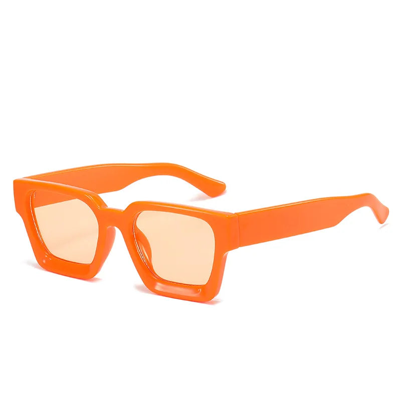 Luxury green square sunglasses for women and men by HSF Marketplace, retro design with UV400 protection and trendy style.