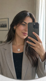 Pink heart crystal halo sunburst pendant necklace for women, elegant fashion jewelry by HSF Marketplace, showcasing a sparkling design.