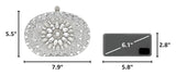 Sparkly women's rhinestone clutch purse from HSF Marketplace, elegant evening handbag with luxury design and sparkling embellishments.