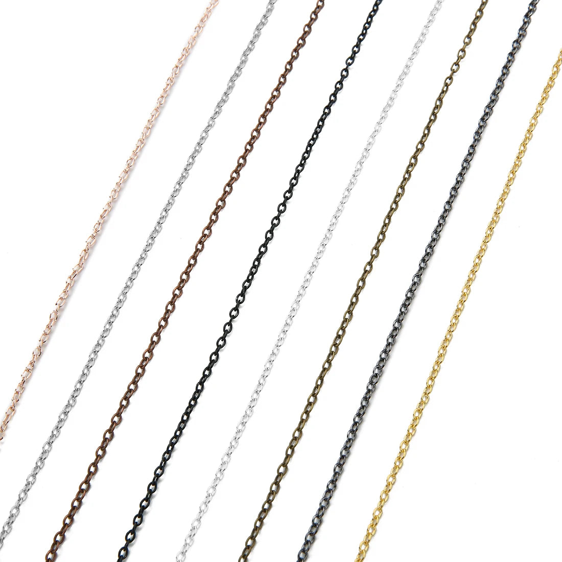 Gold and silver plated necklace chain for jewelry making, 5–10 yards, by HSF Marketplace