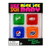 Four HSF Marketplace NeeDoh Nice Ice Cube mini squishy sensory toys for stress relief and anti-anxiety, perfect for kids and adults.