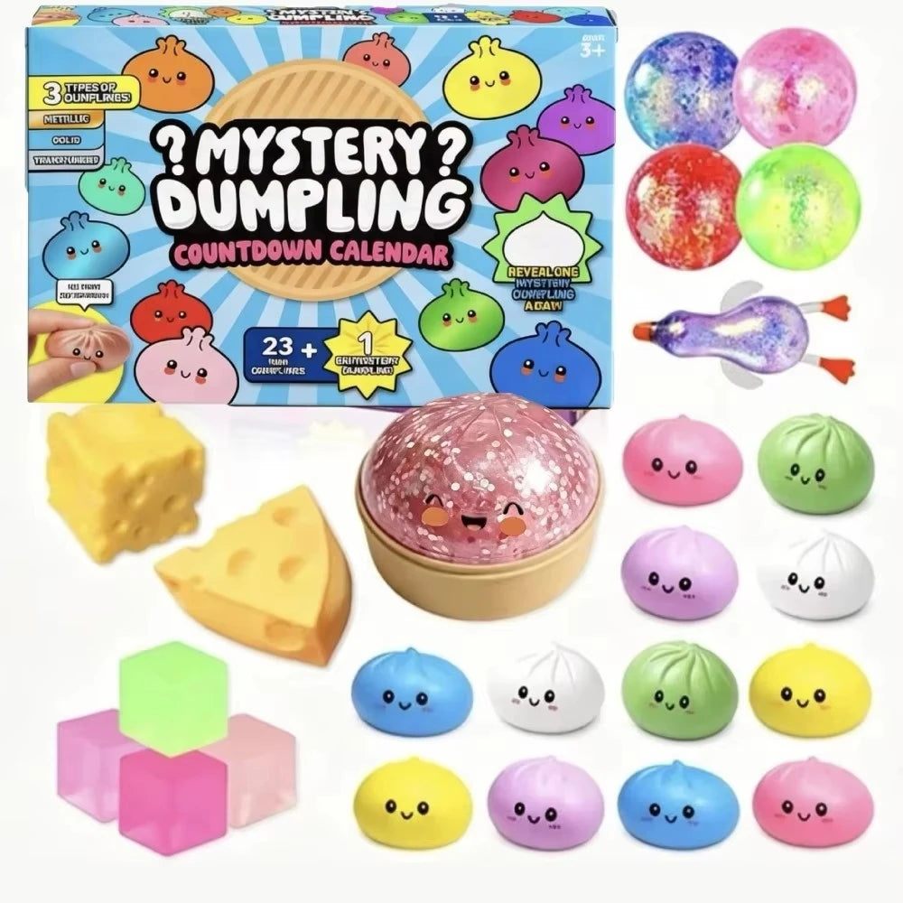 Mystery Dumpling Squishy Countdown Calendar sensory toy collection by HSF Marketplace