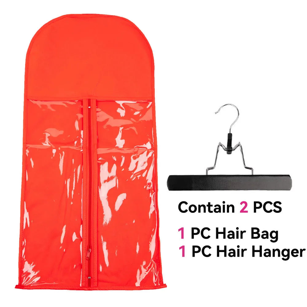 Wig Bag With Hanger Wig Storage Bags Pack Holder For Virgin Hair Weft Clip In Hair Extension