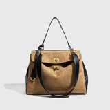 Large capacity women's split leather tote bag for everyday use, HSF Marketplace handbag