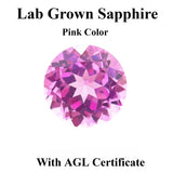 Lab Grown Sapphire Round Shape Royal Blue Color DIY Charms Jewelry Making Ring Necklace Earrings Main Materials Certificate