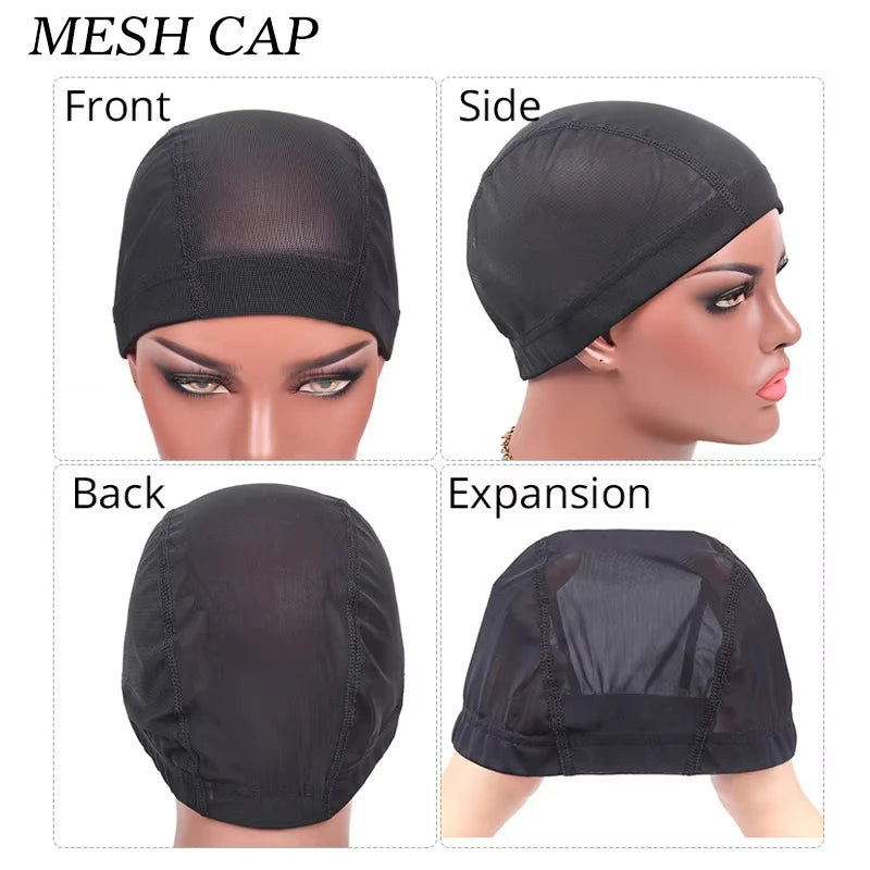 Breathable mesh dome wig cap by HSF for wig making and hair styling tools