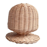 Tabletop Rattan Hat Rack for Hats Wigs Storage Display Stand Freestanding Durable Organizer for Home Office Restaurant Decor