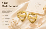 Personalized heart name stud earrings for women, custom jewelry gift by HSF Marketplace