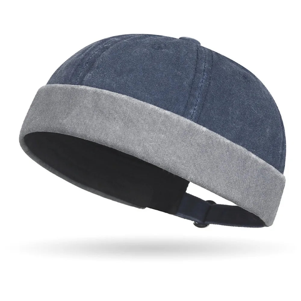 Women's hip hop beanie skullcap, brimless baggy melon cap with cuff by HSF Marketplace