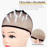 2026 1/2/5/8Pcs High-Quality Stretchable Elastic Hairnets Black Wig Making Cap Cool Cosplay Weaving Hair Net Stretch Hairnets