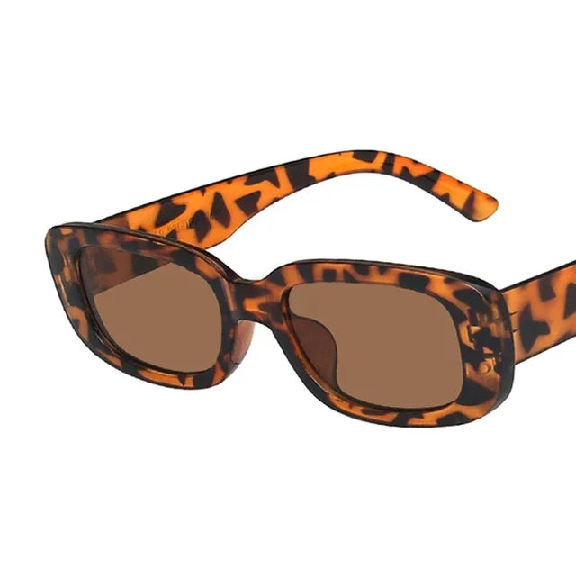 BEGREAT retro small rectangle sunglasses with vintage frame and UV400 protection, viewed on a white background