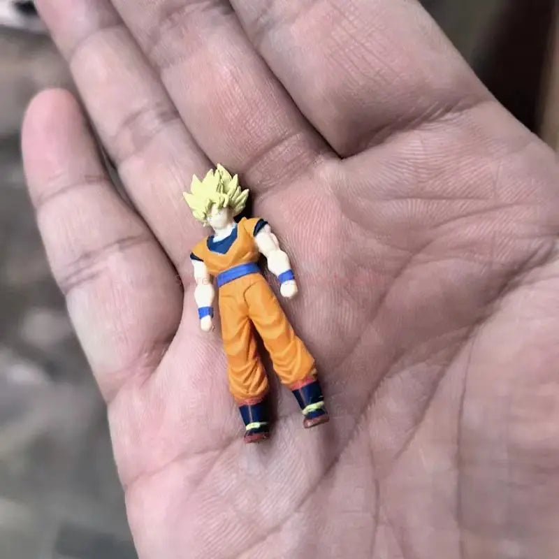 HBandai Dragon Ball SHF Mini Gashapon 5cm Goku, Vegeta and Trunks anime collectible figures for desktop display