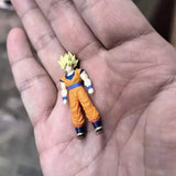HBandai Dragon Ball SHF Mini Gashapon 5cm Goku, Vegeta and Trunks anime collectible figures for desktop display