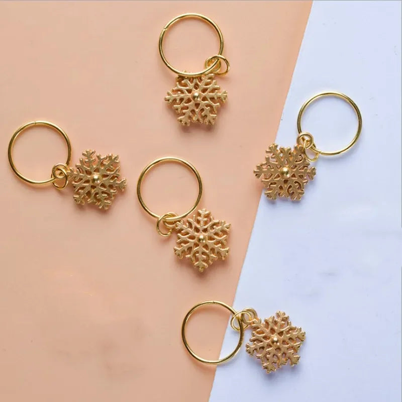 5pcs/bag Hair Braid Bead Butterfly Dreadlock Beads Ring Braiding Hair Sparkly Hair Styling Tool Bohemian Braid Hairs Accessories