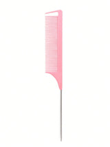 Stainless steel pointed tail hair comb from HSF Marketplace, ideal for styling real hair wigs and detailed hair styling tasks.