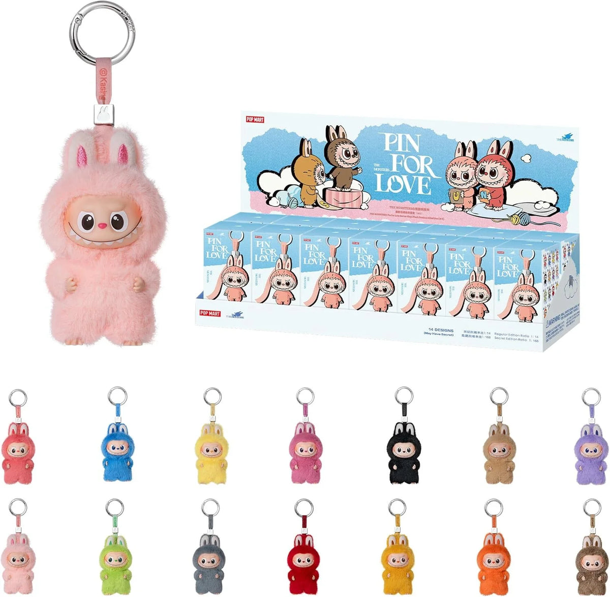 POP MART LABUBU THE MONSTERS Pin for Love vinyl plush pendant blind box collectible figure sealed package