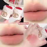 Velvet Lip Mud lipstick in matte finish, non-stick, long-lasting makeup by HSF Marketplace, shown in a sleek tube.