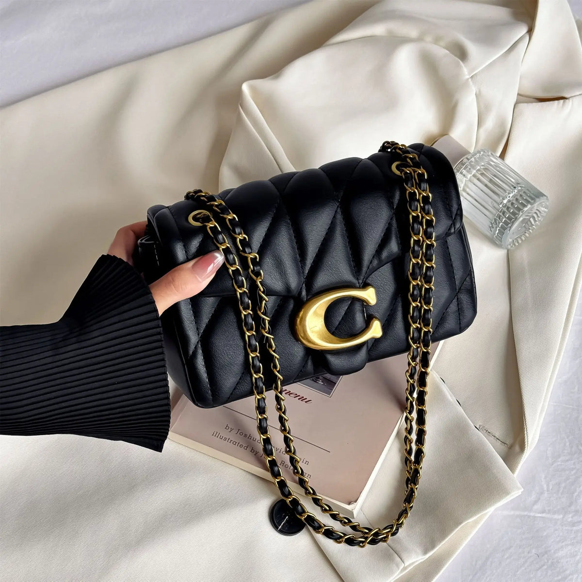 Handmade leather crossbody bag for women, stylish tote purse by HSF Marketplace