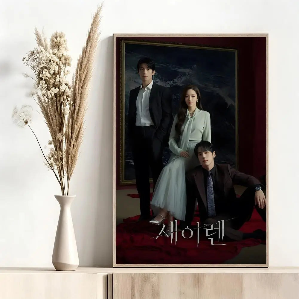 Korean drama S-Siren Kiss poster, featuring a romantic scene for stylish home decor