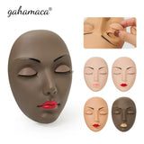 HSF Marketplace GAHAMACA false eyelash extension training head with removable eyelids and realistic lash model for practice.