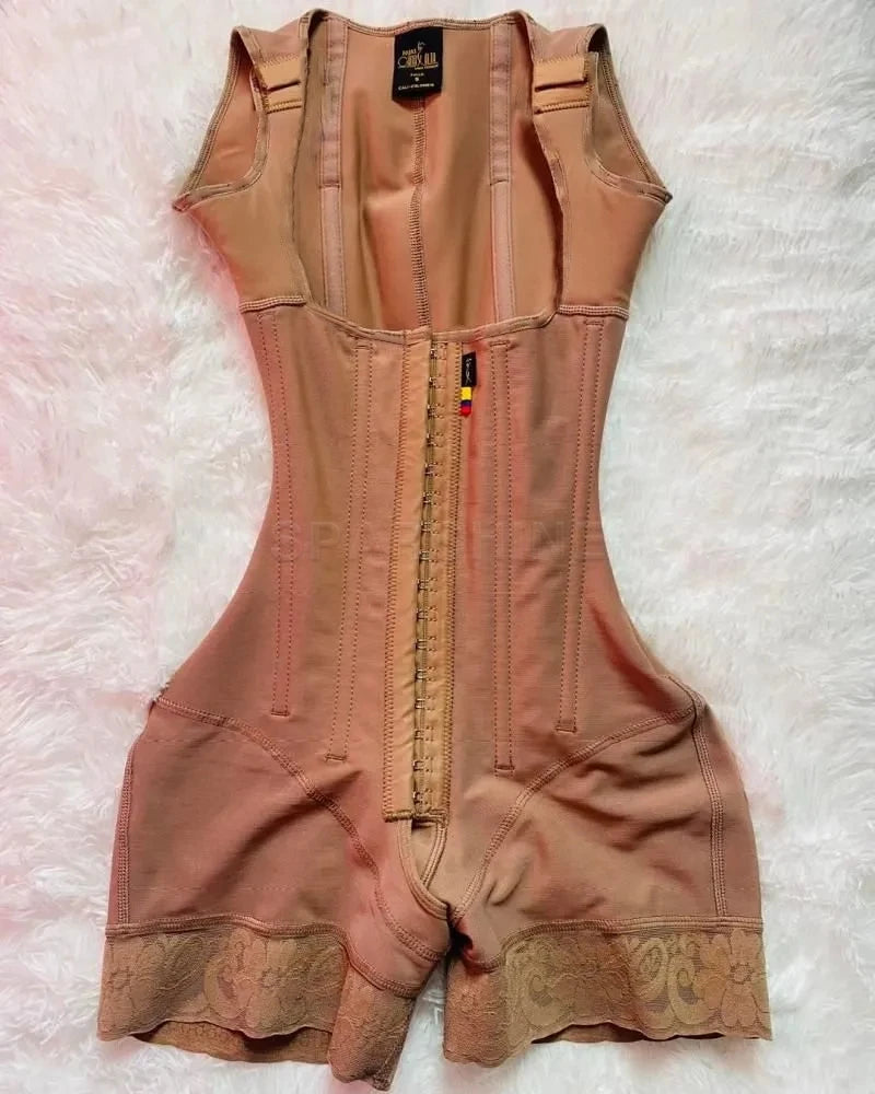 HSF Marketplace high compression open-chest sleeveless jumpsuit body shapewear with waist trainer and hip lifting design